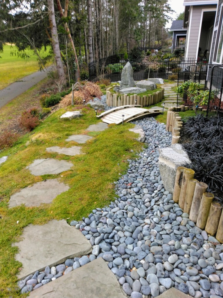 hardscape, hard scape, stone, wood, rock, yard, landscape,